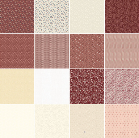 Americana Reds and Creams 16 Fat Quarter Sampler Connecting Threads