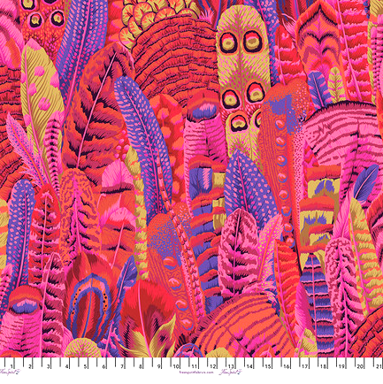 Kaffe Fassett Collective February 2022 - Feathers Red