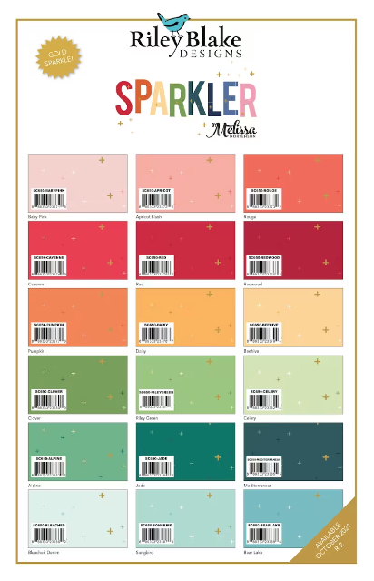 Sparkler 2.5-Inch Jelly Roll 40 pieces by Melissa Mortenson for Riley Blake Designs
