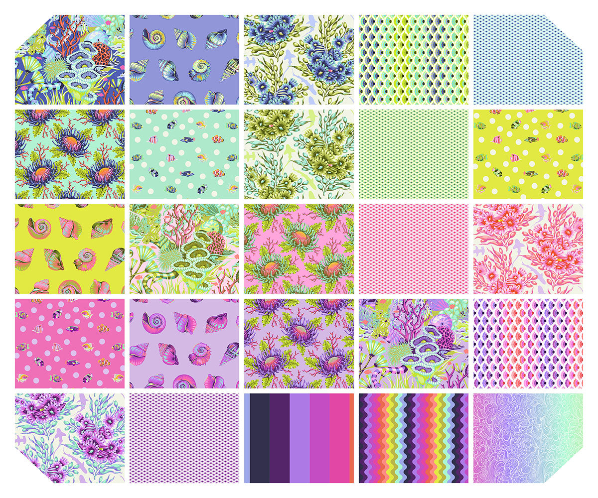 **PRE ORDER: Tula Pink-Floral Reef 1 Metre Bundle. All 25 Fabrics SALE $700