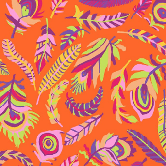 Kaffe Fassett Collective August 2021 Tickle My Fancy Orange - PW BM 080 ORANGE