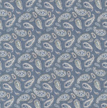 Bohemian Blue - Floral Paisley Blue- WP 17757 414 by Lisa Audit