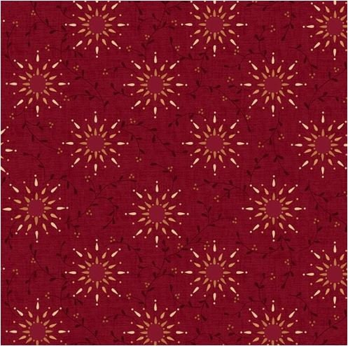 Wide back Prairie Vine Dark Red 274 cm (108 inches) wide min cut 50cm