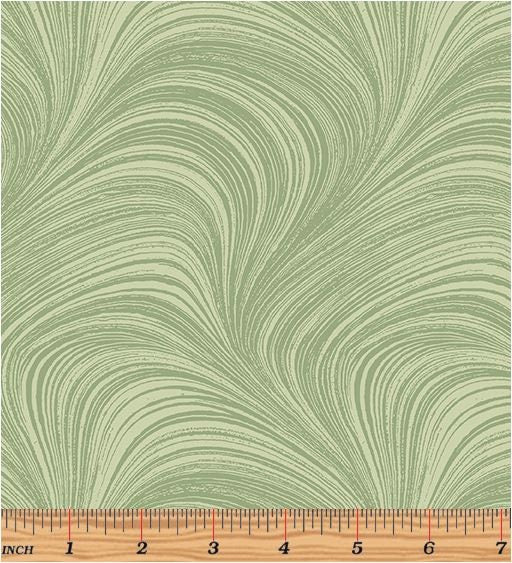 Wide back Wave Texture Green 274 cm (108 inches) wide min cut 50cm
