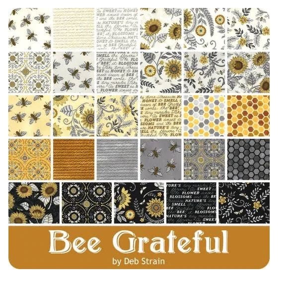 Moda Bee Grateful Panel by Deb Strain - Black - M 19960 14