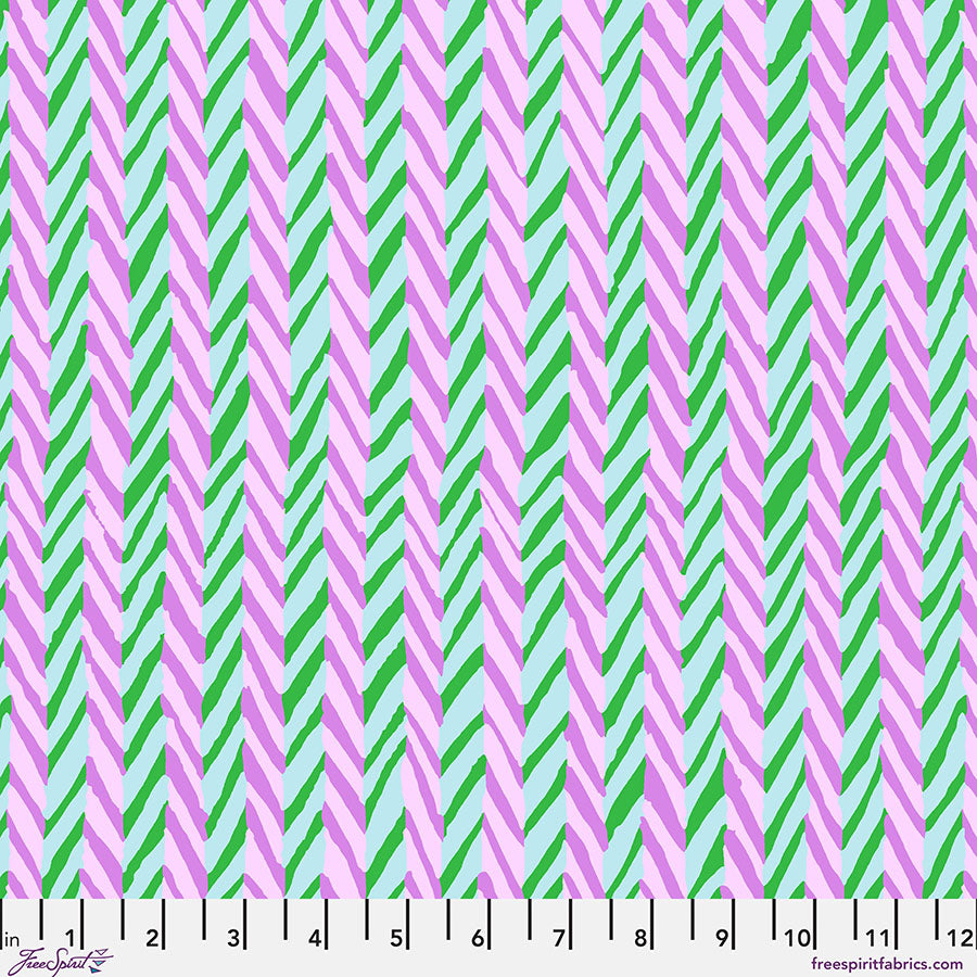 Kaffe Fassett Collective February 2026 Herringbone Stripe Blue -  PWBM019.BLUE