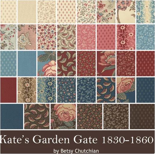 Kate's Garden Gate Jelly Roll by Betsy Chutchian for Moda Fabrics