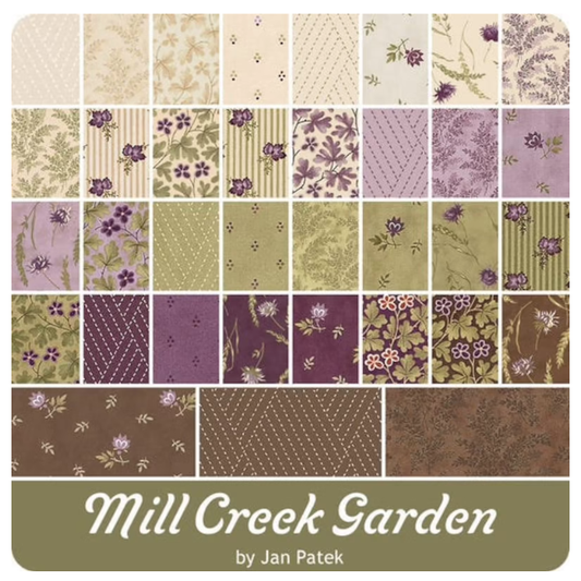 Mill Creek Garden Jelly Roll by Jan Patek for Moda