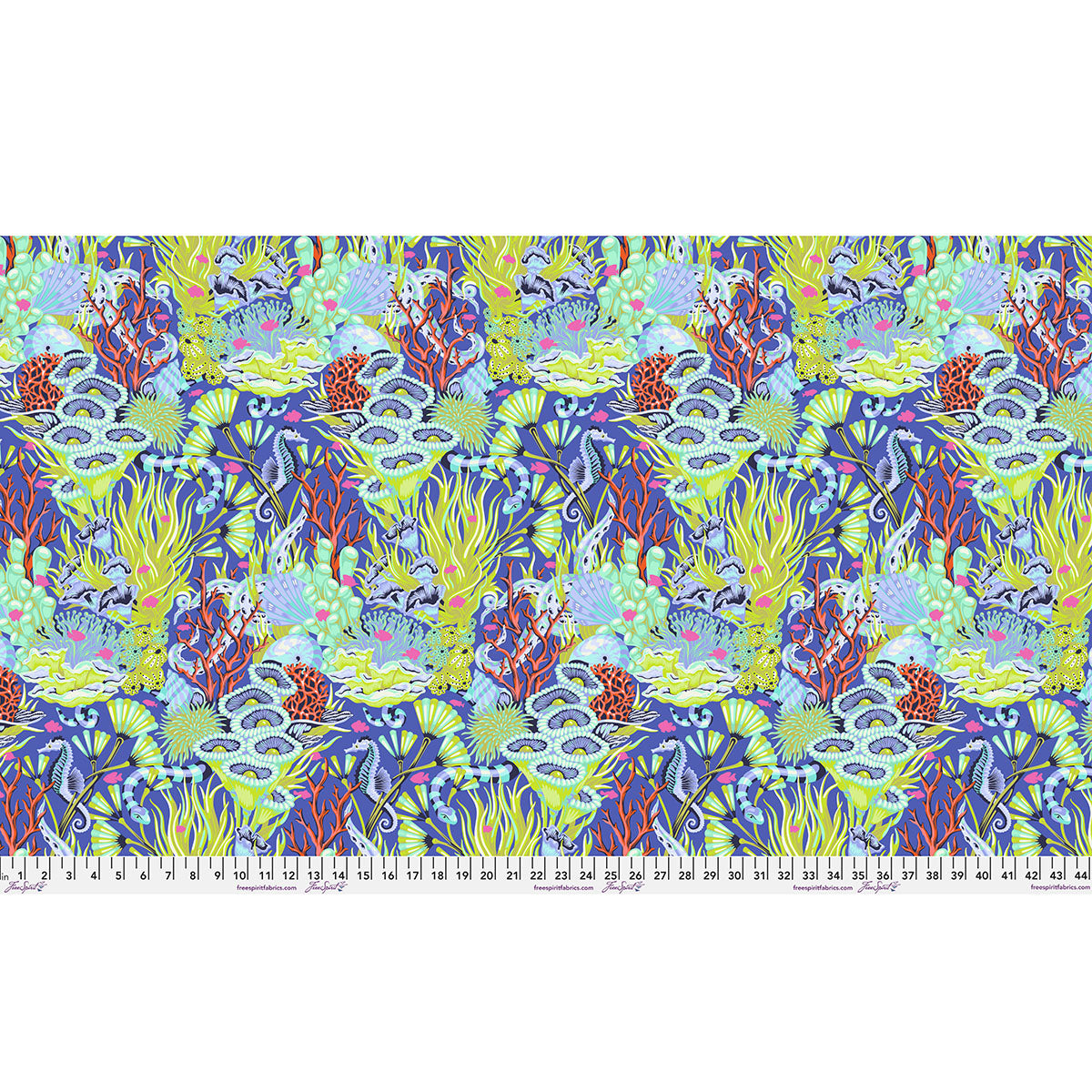Tula Pink  Floral Reef Collection - Reef What You Sew Marine - PWTP264.MARINE