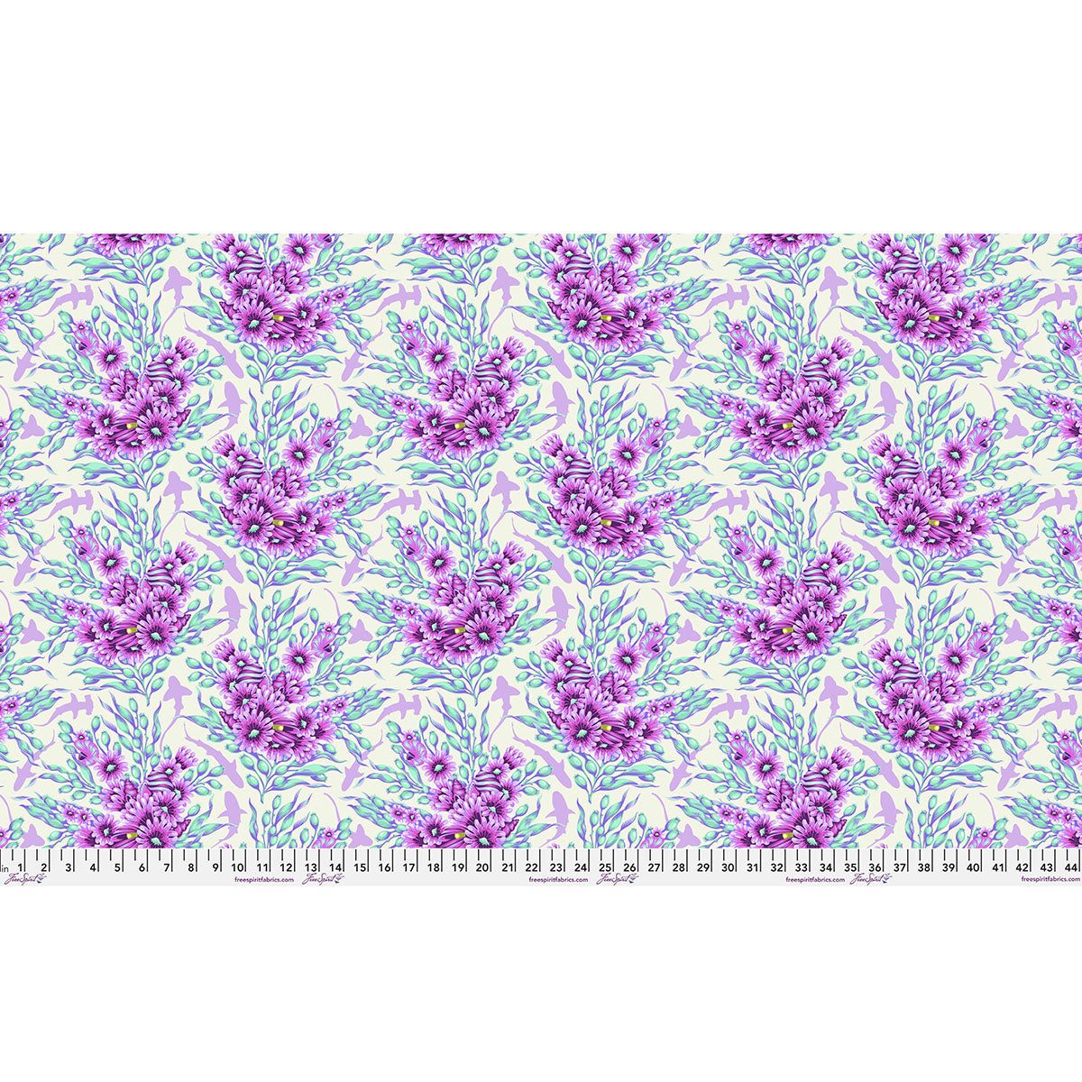 Tula Pink  Floral Reef Collection Shadow Sharks Ultraviolet - PWTP267.ULTRAVIOLET