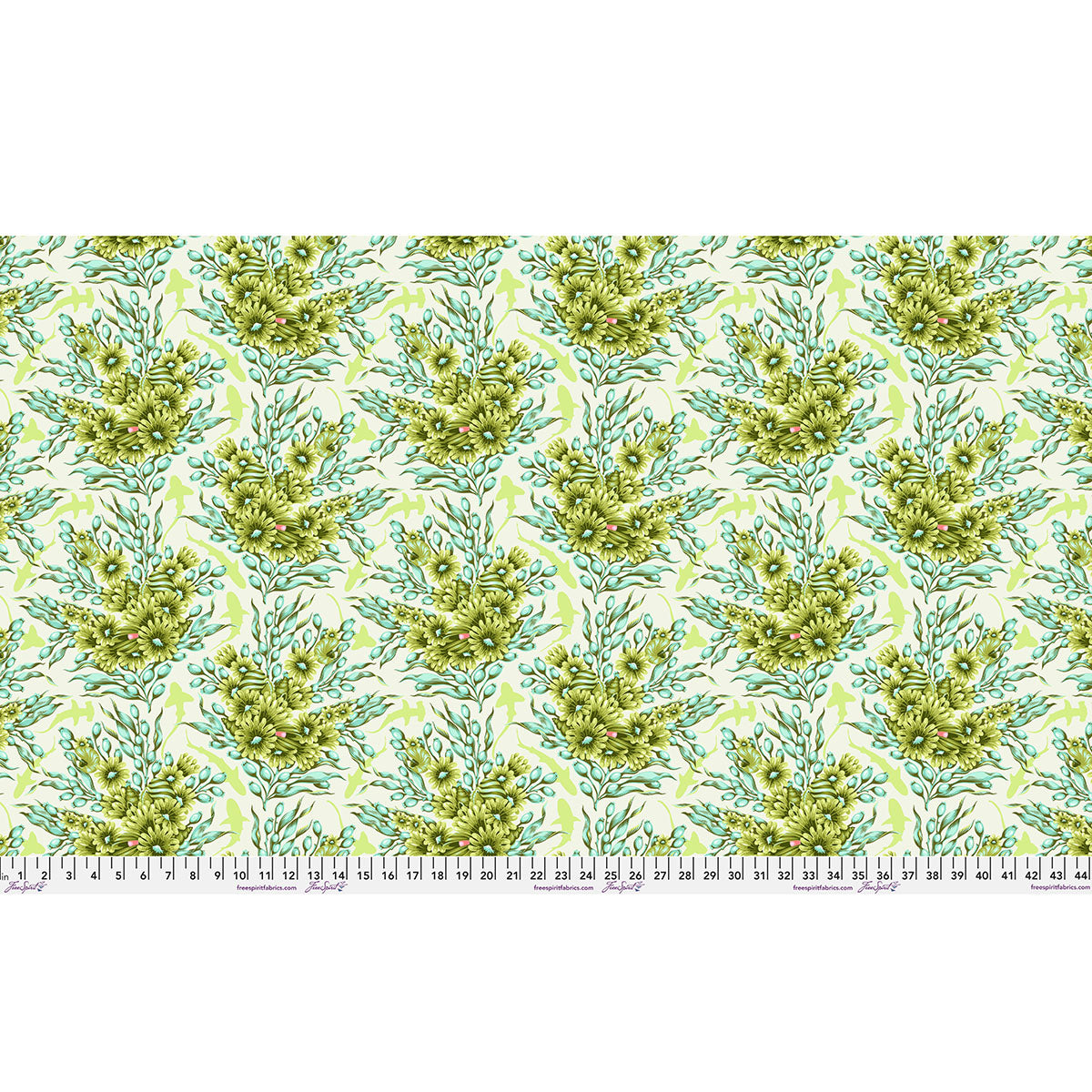Tula Pink  Floral Reef Collection Shadow Sharks Seagrass - PWTP267.SEAGRASS