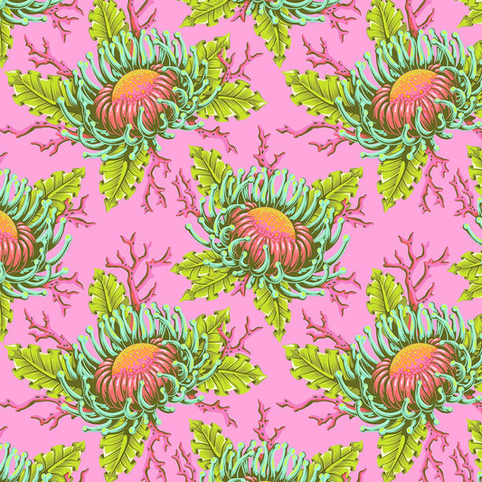 ** PRE ORDER - Tula Pink  Floral Reef Collection Friends & Anemones Coralline - PWTP265.CORALLINE