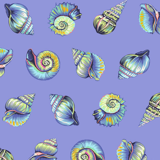 ** PRE ORDER - Tula Pink  Floral Reef Collection Lil Shelly Marine -  PWTP266.MARINE