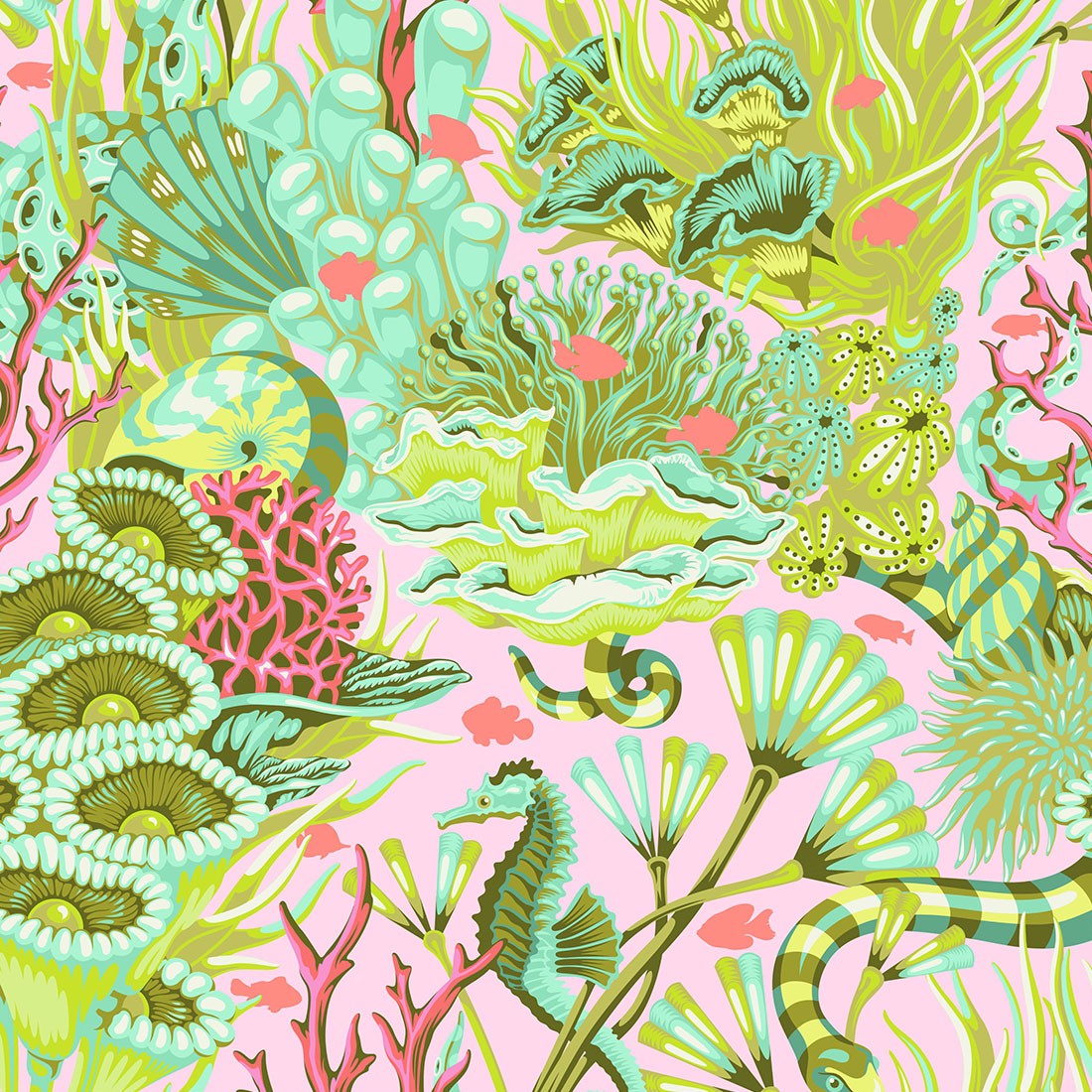 Tula Pink  Floral Reef Collection - Reef What You Sew Coralline - PWTP264.CORALLINE