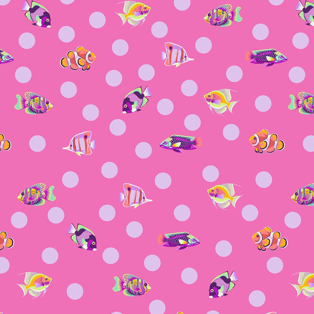 Tula Pink  Floral Reef Collection School Crossing Delphine - PWTP268.DELPHINE