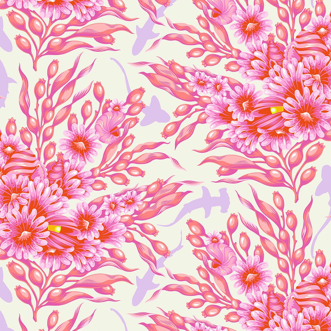 Tula Pink  Floral Reef Collection Shadow Sharks Delphine - PWTP267.DELPHINE