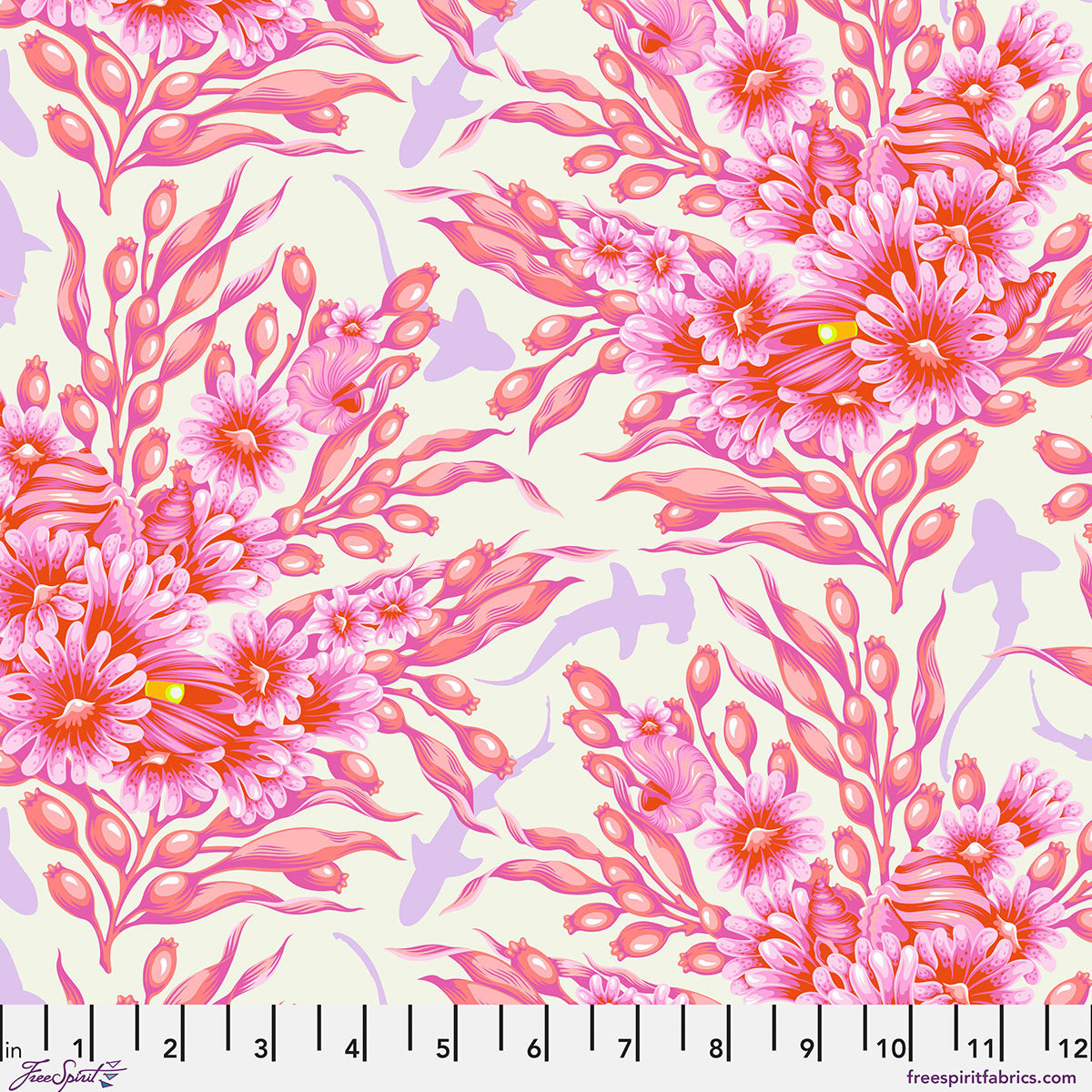 Tula Pink  Floral Reef Collection Shadow Sharks Delphine - PWTP267.DELPHINE