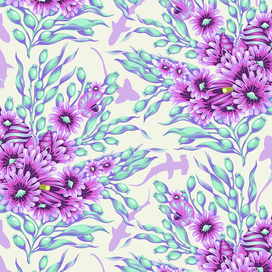 ** PRE ORDER - Tula Pink  Floral Reef Collection Shadow Sharks Ultraviolet - PWTP267.ULTRAVIOLET
