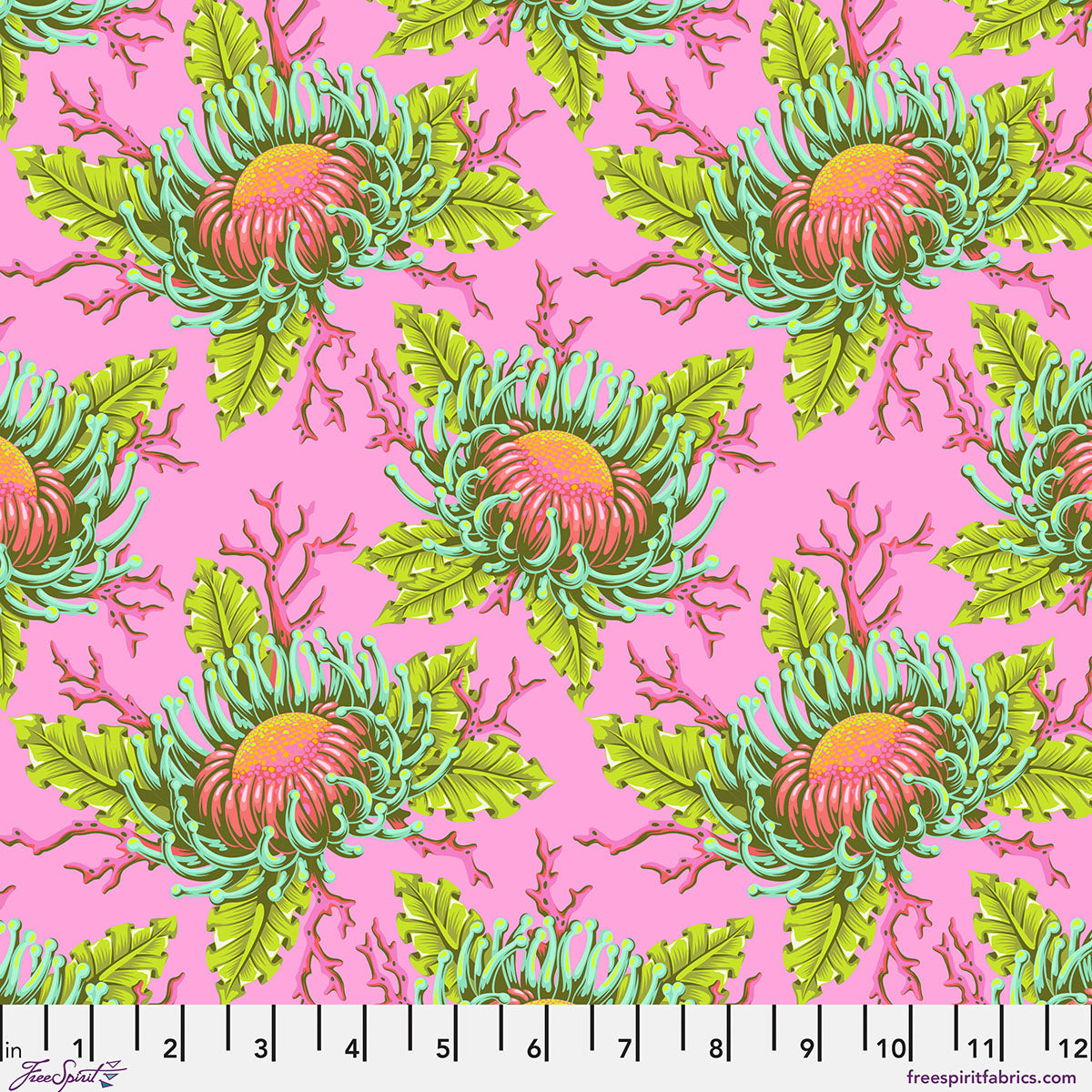 Tula Pink  Floral Reef Collection Friends & Anemones Coralline - PWTP265.CORALLINE