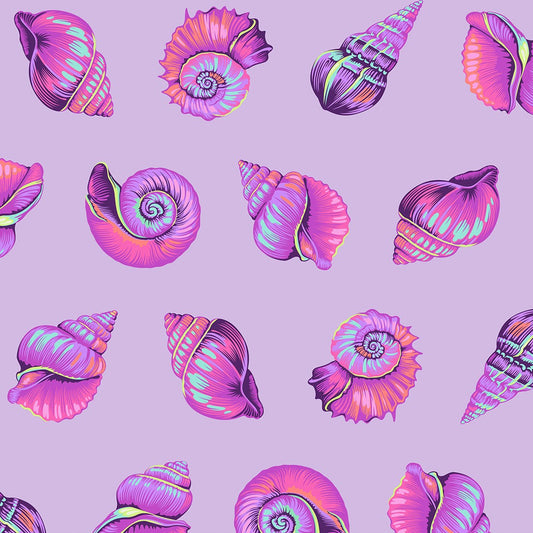 ** PRE ORDER - Tula Pink  Floral Reef Collection Lil Shelly Ultraviolet - PWTP266.ULTRAVIOLET