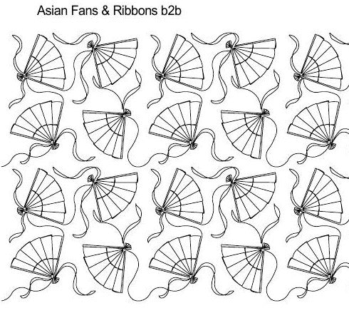 Asian Fans & Ribbons by Anne Bright