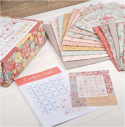 Confetti Stars Quilt Kit Featuring Promenade by 3 Sisters for Moda