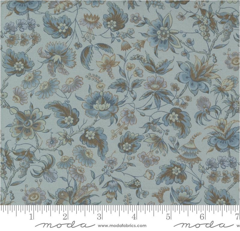 Regency Somerset Blues Hedge Floral Parma Gray - M 42361 15