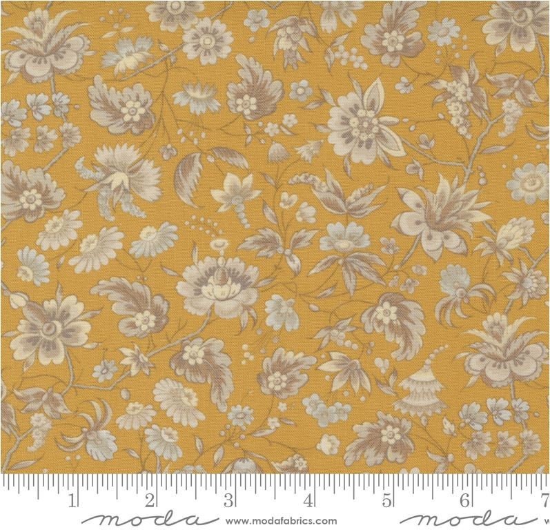 Regency Somerset Blues Hedge Floral India Yellow  M 42361 19