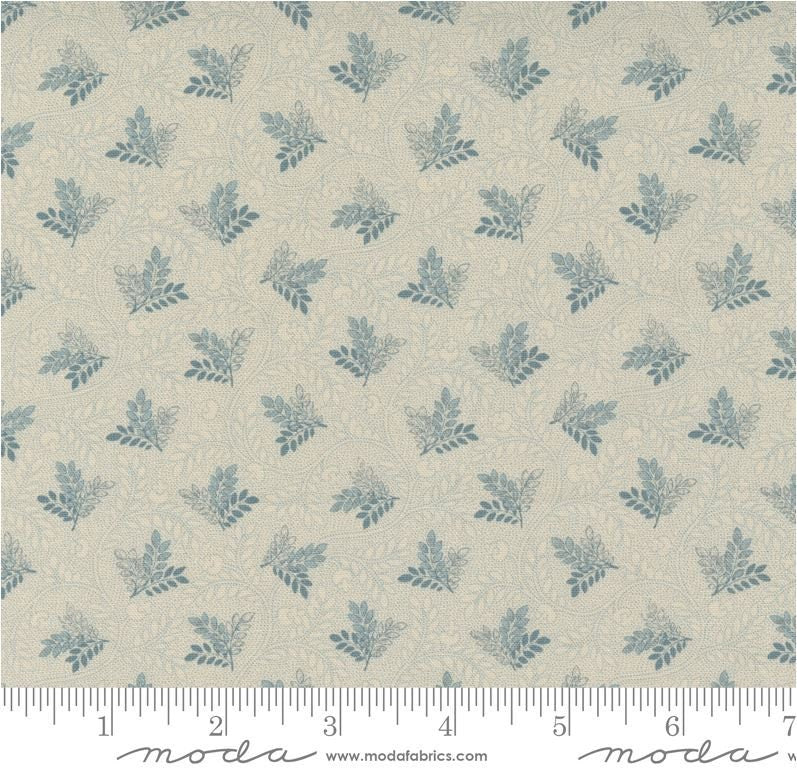 Regency Somerset Blues Fern in Laurel White Gray - M 42363 12