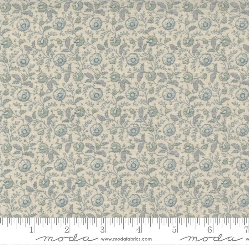 Regency Somerset Blues Viney Wildflower White Gray M 42364 12