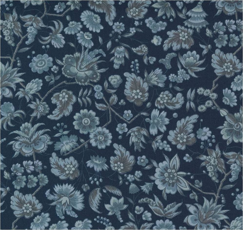 Regency Somerset Blues Hedge Floral Midnight Blue M 42361 17