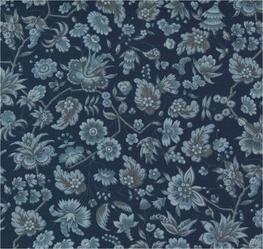 Regency Somerset Blues Hedge Floral Midnight Blue M 42361 17