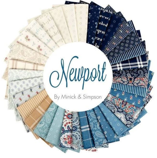 Newport Fat Quarter Bundle - Minnick and Simpson top Moda Quilting Fabric